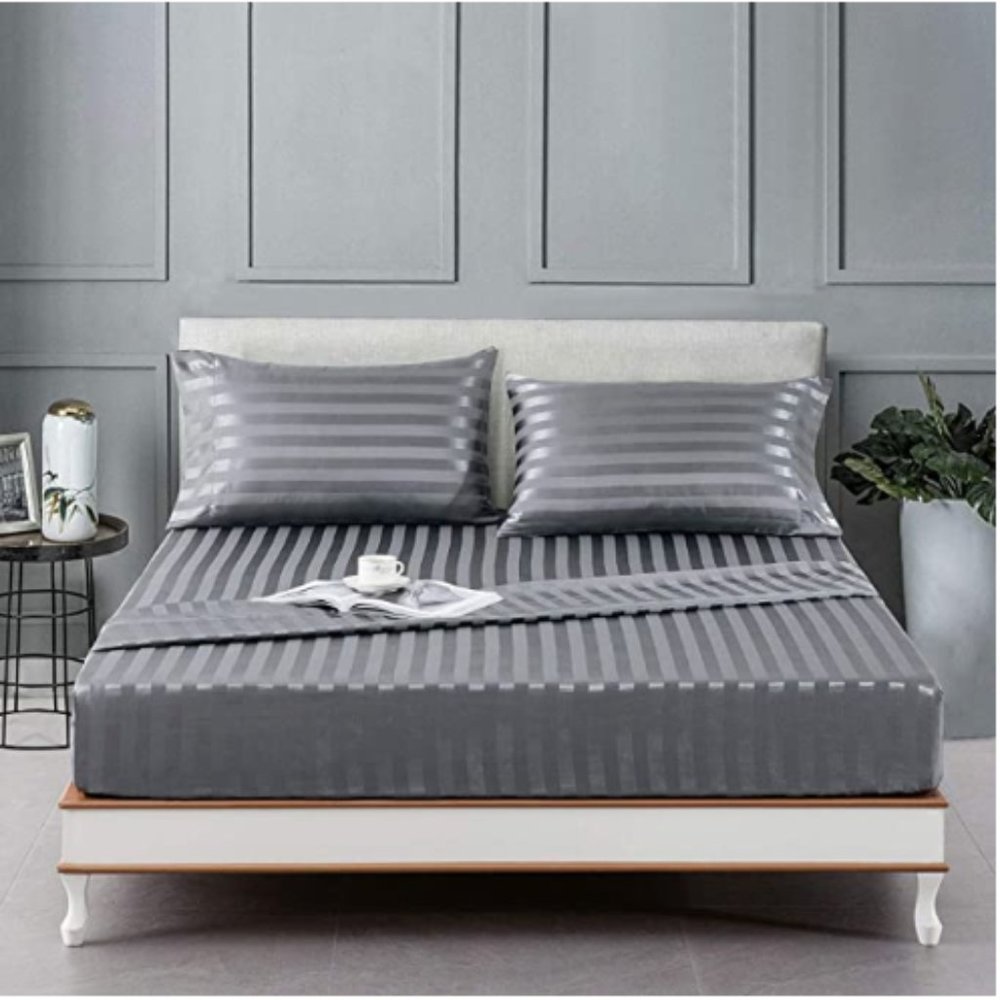 4-Piece Hypoallergenic Silk Satin Sheets